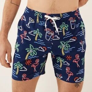 Chubbies The Neon Lights men’s shorts Sz XL beach flamingo EUC